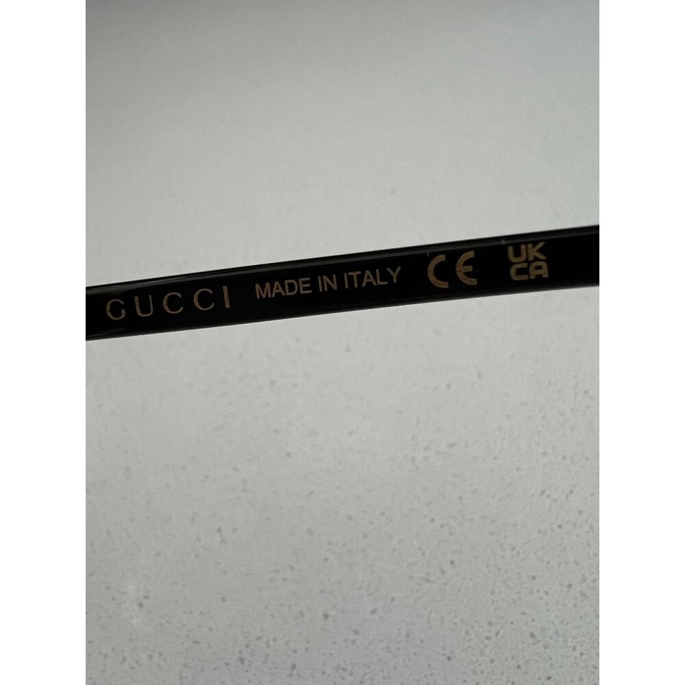 Gucci Logo Rectangular Black Sunglasses - image 8